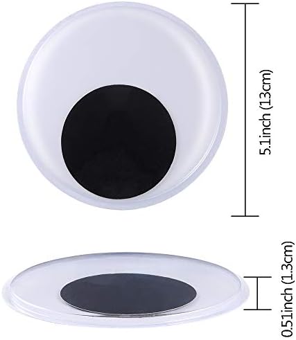 Sntieecr 8 пакет 5,1 инчи големи џиновски очите со самостојно лепило за DIY занаети и украси
