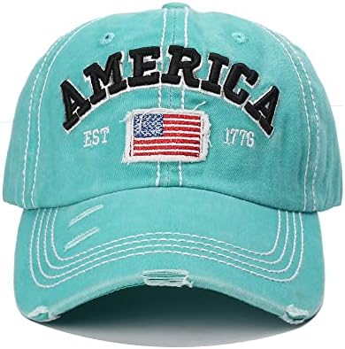 Америка САД Орли Знамеst 1776 Капа Капа-Дише Топка Капа Бејзбол Капа Прилагодлива Големина За Мажи И Жени Извезени