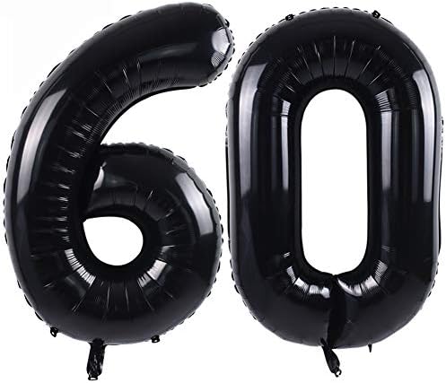 Тонифул 40 Инчен Голем Црн Буква Балони Џамбо Хелиум Балони, Фолија Милар Голема Азбука Балони За Роденденска Годишнина Материјали