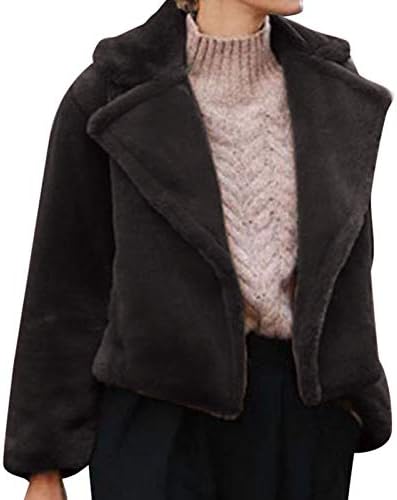 Foviguo Casual Home Cardigan за жени со долг ракав Зимски кардиган лапел мека цврста фланела со целосна удобност