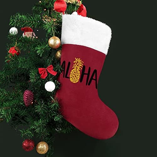 Алоха Хаваи ананас Божиќно порибување Божиќни чорапи торбичка куќа семејство Божиќ