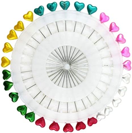 Додатоци на Nirelief, пин DIY Quilting Pins Patchwork Pins срце бисер директно иглички за свадбени цвеќиња, корпари 30 парчиња