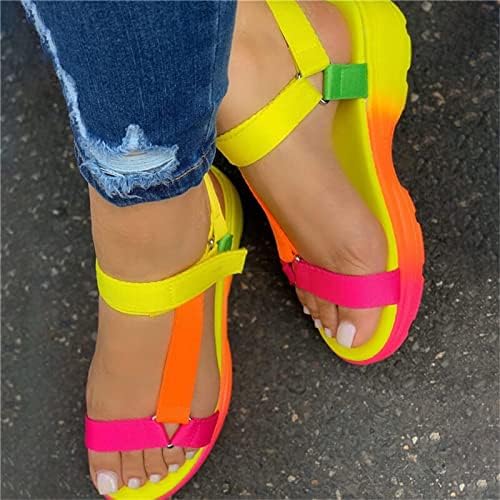 Lausiuoe женски сандали со задната лента удобни сандали за одење на отворено спортско плажа атлетски чевли за пешачење