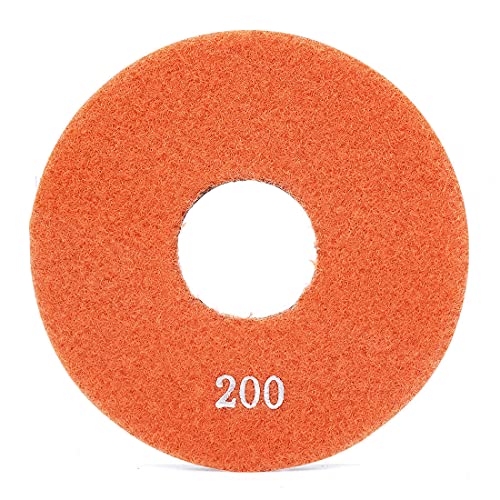 Подлови за полирање на дијаманти од 4 инчи, абразиви тркала, засадени 200 за гранитни мермерни бетонски подови 2-пакувања