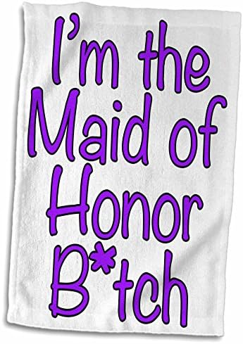 3drose Evadane - Смешни цитати - Im Maid of Honor BTCH, Purple - крпи
