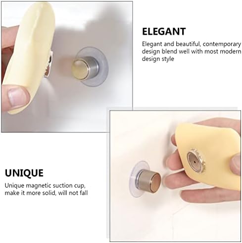 Абоофан додатоци када 1 сет метален wallид монтиран вшмукување сапун полица сапун решетката магнетна решетка за бања за када за бања