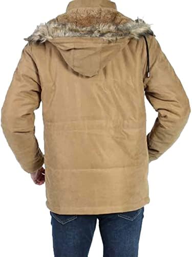 Јакни за машка јакна за мажи мажи размачкани џебни нејасни зимски палто со качулка