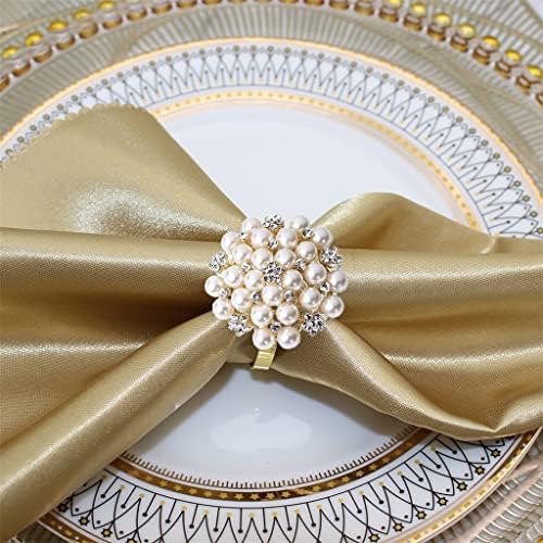 Zjhyxyh 6pcs брада салфетка прстени за празници за свадбени Божиќни вечери за украси на домашна маса