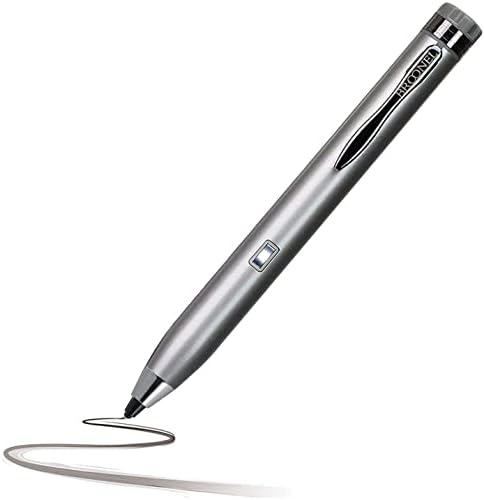 Бронел сребрена фино точка дигитална активна стилус пенкало - компатибилен со Lenovo ThinkPad X1 Јога генерал 8 14 лаптоп