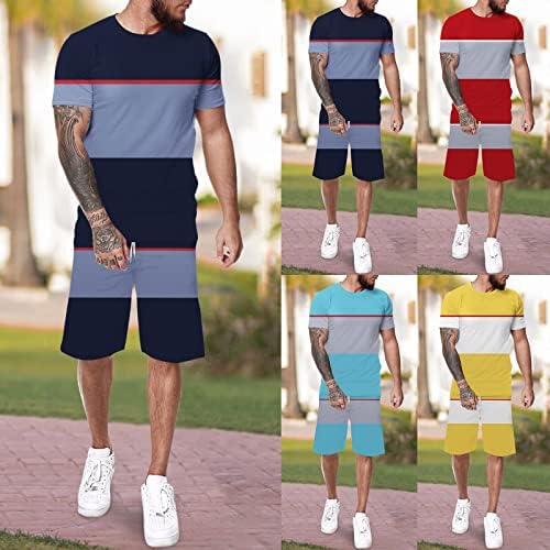 Костума за костуми за мажи Slim Fit Mens Shorts Charts 2 Piect Облека модни летни тренерки за лековити костуми за мажи