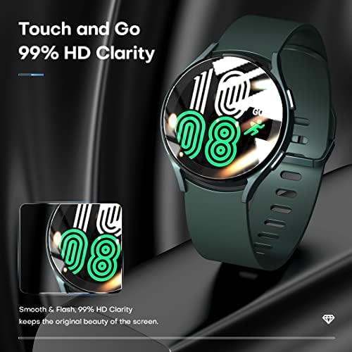 Токол [6 пакет] Samsung Galaxy Watch 4 44mm заштитник на екранот, заштитен стаклен екран за галаксиски часовник 4 44mm, 9H тврдост, анти-крик,