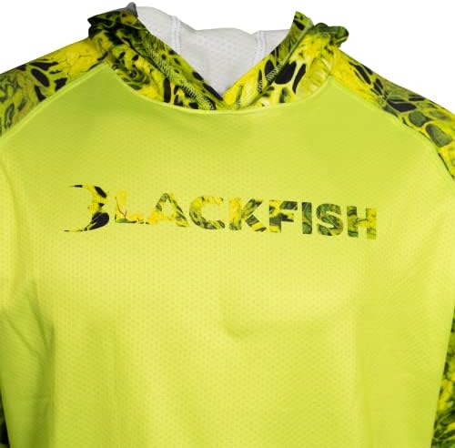 Blackfish CoolTech Upf Angler Sun Hoodie, Fin Logo, Youth