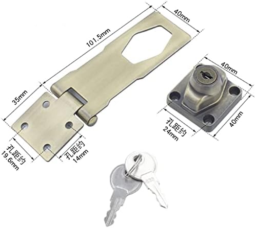 4 -инчен клучни брави на HASP, клучеви за копчето за заклучување на копчето за заклучување, метално заклучување на металникот за безбедносно заклучување
