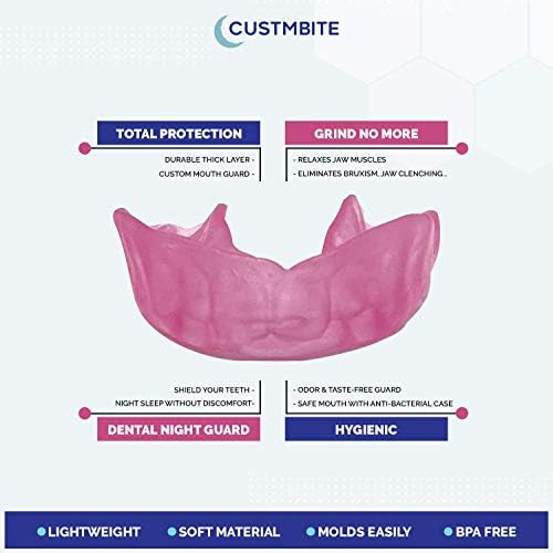 Custmbite Nightguard, Pink - Направено во САД - Ноќен чувар за мелење на забите