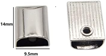 20 парчиња метални патент за стоп за стоп -патент за стоп -стоп -стоп -стоп -стоп -стопи со завртка за занаетчиски багаж за торбички, сребрена