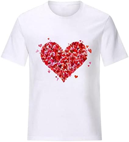 Женска летна маица слатка пеперутка печати графичка лабава маичка екипаж вратот кратки ракави обични врвови срце цветна блуза