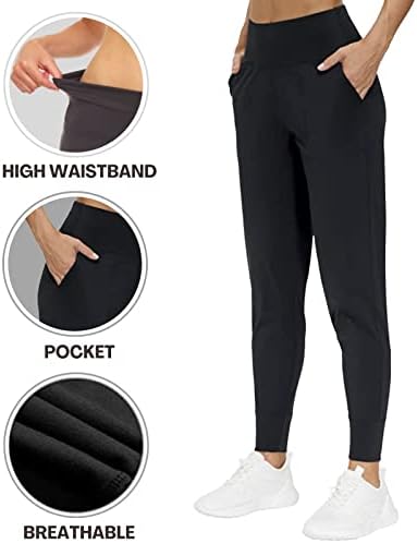 Pantsогер панталони за жени со џебови- меки џемпери меки панталони со затегнување направени во САД