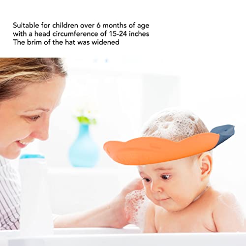 Капаче за туширање за бебиња, прилагодливо бебе за миење на косата за миење шампон шампон капа за бања, визир капа и уши, заштита
