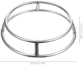 Прибор за готвење со метални метални метални прибор за вок прстен од не'рѓосувачки челик, двојно слој, вок -тенџере стол за топлина,