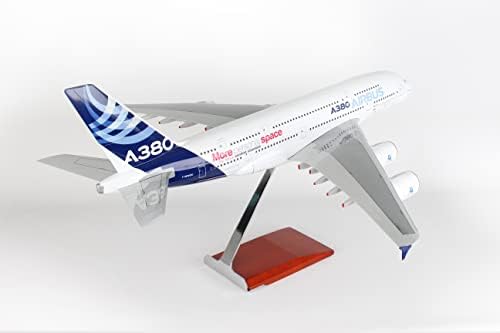 Дарон Skymarks Colorsас Куќа Бои А380-800 Авион Модел Со Дрво Штанд &засилувач; Опрема, Бела