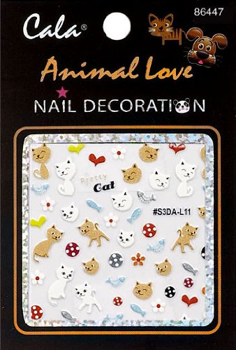 Декорација на ноктите за кала x2 пакувања убава мачка #86447 + aviva eco датотека за нокти!
