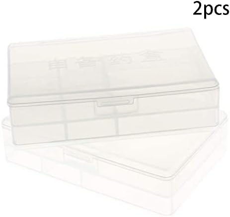 Auniwaig Мала пластична кутија за чисти делови за складирање со 5 фиксни решетки 4 '' Пластично складирање на хардвер за хардвер