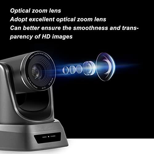 Камера за видео конференција, ротирачки леќи USB PTZ камера 3x Оптичка зумирање на предната позиција Функција за бизнис