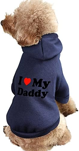 Ги сакам татко ми куче дуксери симпатична качулка џемпер миленичиња облека од облека со капа со капа
