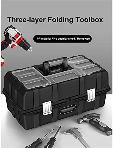 Организатор за алатки кутија/алатки куфери кутија кутија за алатки професионално 3-слојно преклопување алатки комплет кутија за