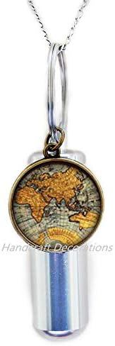 HandcraftDecorations Globe Urn, Urn на светска мапа, подарок за наставници, авантуристички патувања во светот, накит на светска мапа