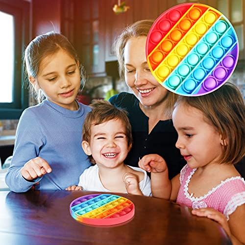 Hilla Push Pop Fidget играчка, сензорна играчка за пукање на меурчиња, фигури за олеснување на стрес за деца мали деца, силиконски материјали,