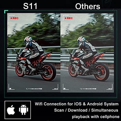 SCSETC S-11 Мотоцикл Шлем Bluetooth 5.0 Слушалки СО 2K HD Камера &засилувач; Видео, 3000m 6 Возачи Домофони, WiFi Транзит/CVC