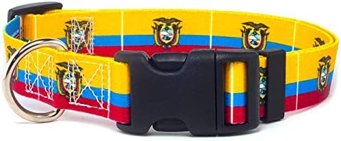 Еквадор Куче Јака | Еквадор Знаме | Утлегар Лизга-На | Направени ВО ЊУ ЏЕРСИ, САД | За Екстра Големи Кучиња / 1 Инчен Широк