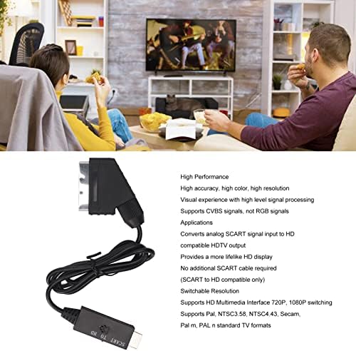 СКАРТ До HDMI Кабел, 1080P SCART До HD Мултимедијален Интерфејс Адаптер, За Xbox DVD Поставете Ја Горната Кутија