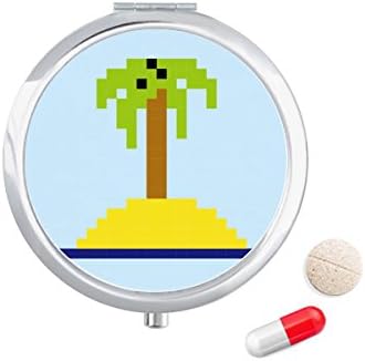 Лето Плови Кокос Дрво Пиксели Пилула Случај Џеб Медицина Кутија За Складирање Контејнер Диспензерот