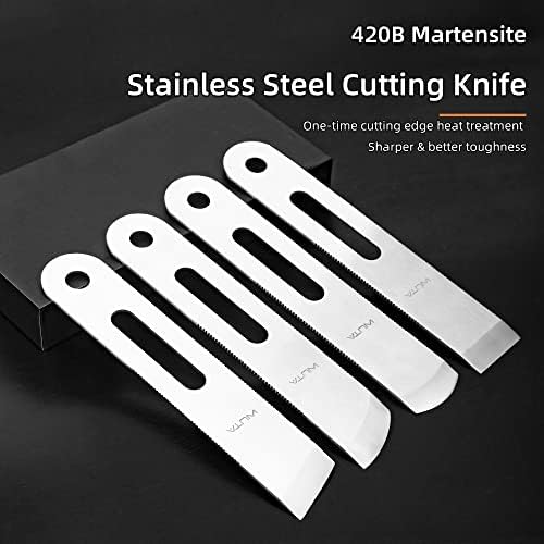 Алатки за слабеење на кожен кожен кожен алатки 420b мартинзитички не'рѓосувачки челик професионален дизајн DIY занаетчиски сечење остар кожен