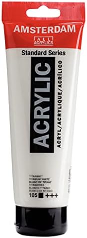 Стандардна серија Амстердам Акрилна цевка 250 ml Титаниум бел 105