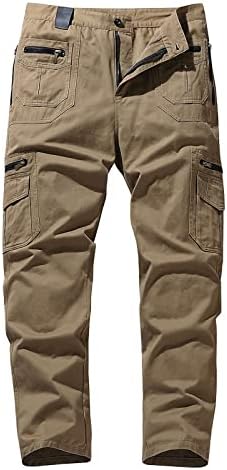 FFNMZC џемпери за мажи со цврста боја копчиња Карго панталони пешачки панталони џогери со џебови спортски панталони панталони
