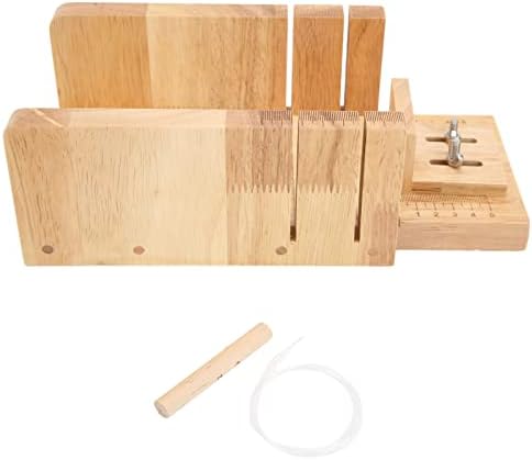 Сет за секачи за сапуни, дабово дрво калапи алатка за сапун што го прави сечење леб, комплет за сечење шипки со јасна скала за сечење