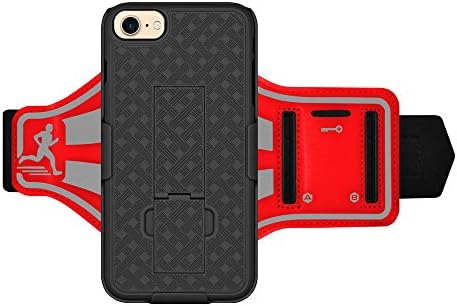 Амцер Шелтер Армбенд случај за Apple iPhone 7 - црвена боја