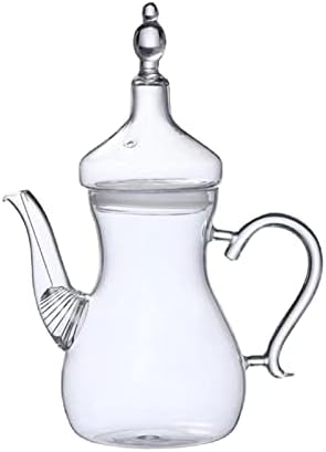Leefasy 1000ml чиста стаклена чајник, отпорен на топлина, отпорен на топлина, боросиликат транспарентен ладен котел за бел чај, лабав чај,
