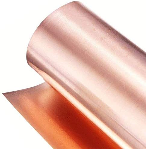 Умки месинг плоча бакарен лист 99,9% бакарен Cu метален лим фолија 0. 5x100x1000mm за аеро -вселенска занаетчиство, 0,5мм*100мм*1м метална фолија