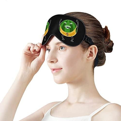 Спортска лубеница смешна смешна маска за спиење очите мека капа за очи со прилагодлива лента за ноќни очила за мажи жени