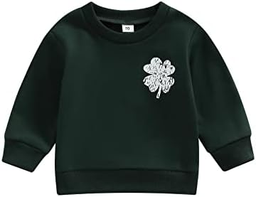Детето бебе момче џемпери за девојчиња деца со долги ракави смешни букви преголеми кошули со пулвер врвови есен зимска облека