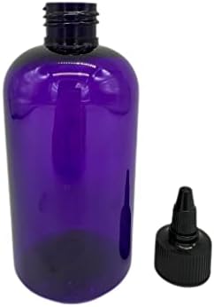 8 мл Виолетова Бостон Пластични шишиња -12 Пакувајте празно шише за полнење - БПА бесплатно - есенцијални масла - ароматерапија