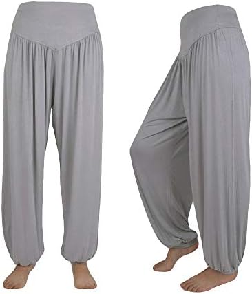 Панталони за панталони Јога Еластична лабава женска спортска мека обична памучна танцува панталони јога фустани панталони