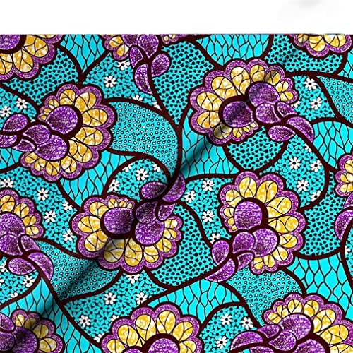 Африканска Ткаенина Памучен Етнички Отпечаток Од Восок Од Анкара 6 Јарди Едноделна Ткаенина за Фустани За Забави И ТКАЕНИНИ ЗА ТАПАЦИР САМ