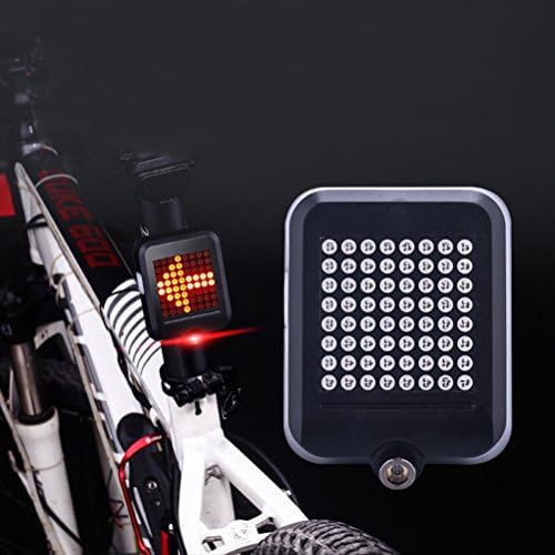 Abaodam свртете светла 64 LED USB -полнење на задната опашка светлина водоотпорна безбедносна светлина за предупредување