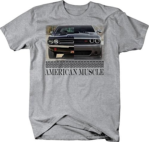 Американски мускул Hotrod Challenger модерна и класична тркачка маица за мажи