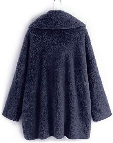 Prdecexlu едноставни палта жени облечени долги ракави зима плус големина копче елеци удобно густа цврста боја топла лаптоп